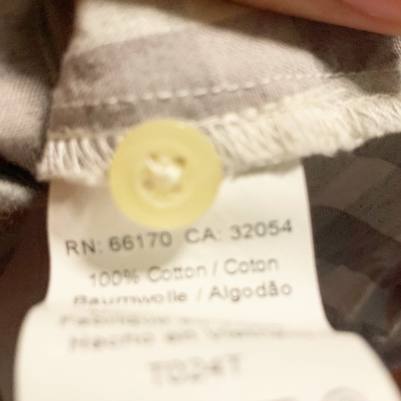 Anthropologie 11-1 Thylo Gray Gingham Plaid Peplum Top Medium - Picture 8 of 9